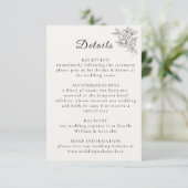 Art Deco Wedding Enclosure Card  Informatiekaartje (Staand voorkant)