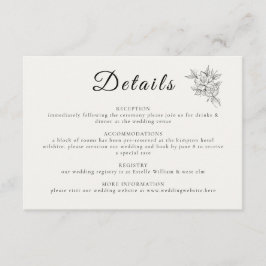 Art Deco Wedding Enclosure Card Informatiekaartje