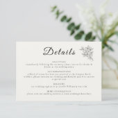 Art Deco Wedding Enclosure Card  Informatiekaartje (Staand voorkant)