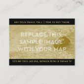 Art Deco Wedding Gold Black Gatsby Routebeschrijvi Informatiekaartje (Achterkant)