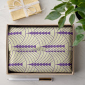 Art Deco Wedding Gold Paars Palmetto Pattern Tissuepapier (Geschenk)