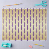 Art Deco Wedding Gold Paars Palmetto Pattern Tissuepapier (Craft)