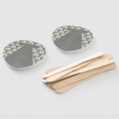 Art Deco Wedding Gray Roaring Twenties  Handwaaier (Niet-gemonteerd)