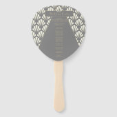 Art Deco Wedding Gray Roaring Twenties  Handwaaier (Achterkant)