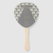 Art Deco Wedding Gray Roaring Twenties  Handwaaier (Voorkant)