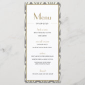Art Deco Wedding Gray Roaring Twenties Menu (Voorkant)