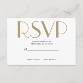 Art Deco Wedding Gray Roaring Twenties RSVP Informatiekaartje (Voorkant)