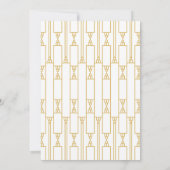 Art Deco Wedding Invitation Gold White Gay Couple Kaart (Achterkant)