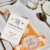 Art Deco Wedding Invitation Template Kaart