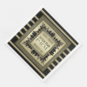 Art Deco Wedding Jubileum Champagne Gold Gatsby Servet (Hoek)