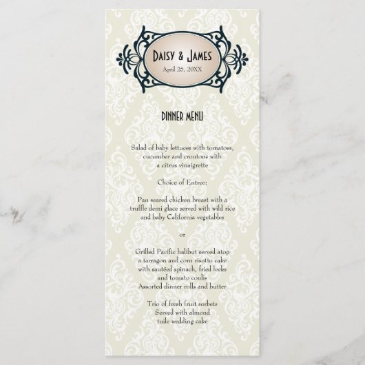 Art Deco Wedding Menu (Voorkant)