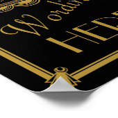 Art Deco Wedding of Party Sign maakt je zelf Poster (Hoek)
