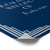 Art Deco Wedding of Party Sign maakt je zelf Poster (Hoek)