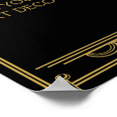Art Deco Wedding of Party Sign maakt je zelf Poster (Hoek)