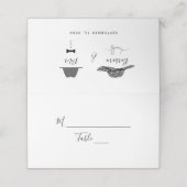 Art Deco Wedding Place Card Plaatskaartje (Buitenkant ongevouwen)