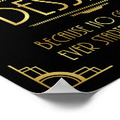 Art Deco Wedding Print DESSERT-teken (Hoek)