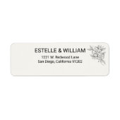 Art Deco Wedding Return Address Label (Voorkant)
