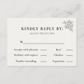 Art Deco Wedding RSVP Card  (Voorkant)