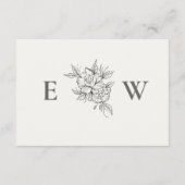 Art Deco Wedding RSVP Card  (Achterkant)