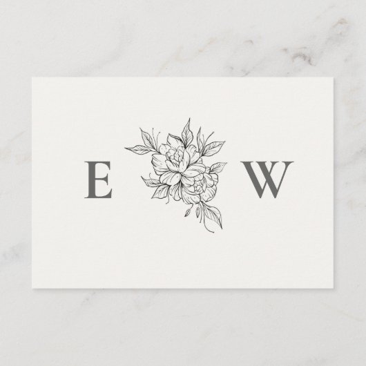 Art Deco Wedding RSVP Card  (Achterkant)