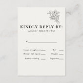 Art Deco Wedding RSVP Card  (Voorkant)