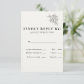 Art Deco Wedding RSVP Card (Staand voorkant)