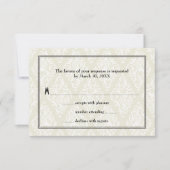 Art Deco Wedding RSVP Kaartje (Voorkant)