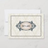 Art Deco Wedding RSVP Kaartje (Achterkant)