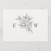 Art Deco Wedding Save the Date Card (Achterkant)