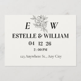 Art Deco Wedding Save the Date Card