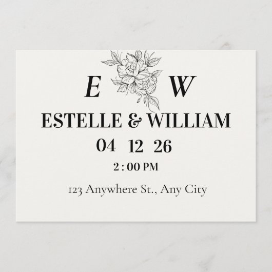 Art Deco Wedding Save the Date Card (Voorkant)