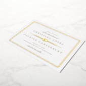Art Deco Wedding Save the Date Folie Uitnodiging (Gedraaid)