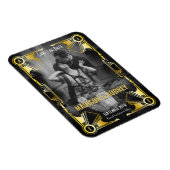 Art Deco Wedding Save the Date Gold & Black Photo Magneet (Rechterzijde)