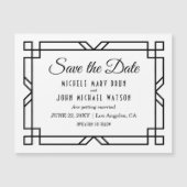 Art Deco Wedding Save the Date Magnetic Kaart (Voorkant)