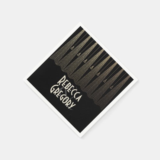 Art Deco Wedding Servet (Hoek)