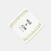 Art Deco Wedding Servet (Hoek)