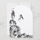 Art Deco Wedding Uitnodiging (Achterkant)