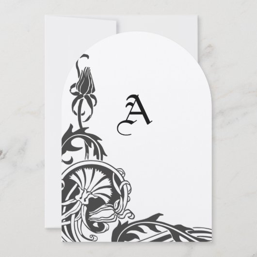 Art Deco Wedding Uitnodiging (Achterkant)