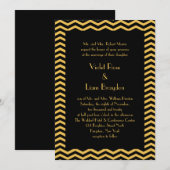 Art Deco Wedding Uitnodiging (Voorkant / Achterkant)