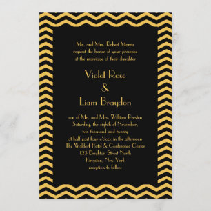 Art Deco Wedding Uitnodiging