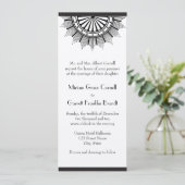 Art Deco Wedding Uitnodiging (Staand voorkant)
