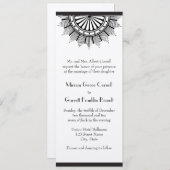 Art Deco Wedding Uitnodiging (Voorkant / Achterkant)