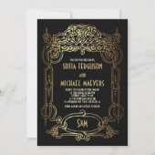 Art Deco Wedding Uitnodiging (Voorkant)