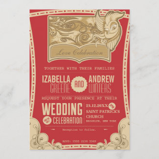 Art Deco Wedding Uitnodiging