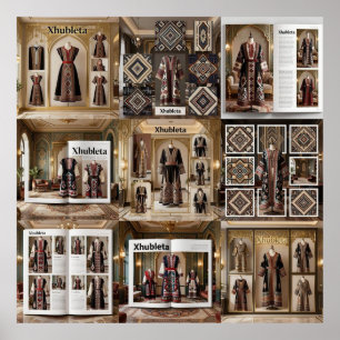 Art Deco Weelderigheid Geometrische Patronen IX HE Poster