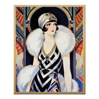 Art Deco Weelderigheid Poster