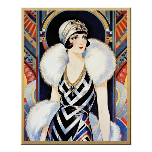 Art Deco Weelderigheid Poster (Voorkant)