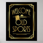 Art Deco WELCOME OUDE SPORTS Sign Print (Voorkant)