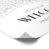 Art Deco Welcome Wedding Event Sign Poster (Hoek)