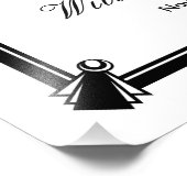 art deco, welkom bij ons trouwbord foto afdruk (Hoek)